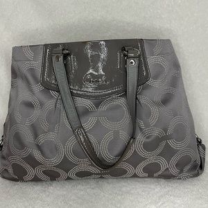 COACH Ashley Op Art Dotted Shoulder-Hand Bag Purse